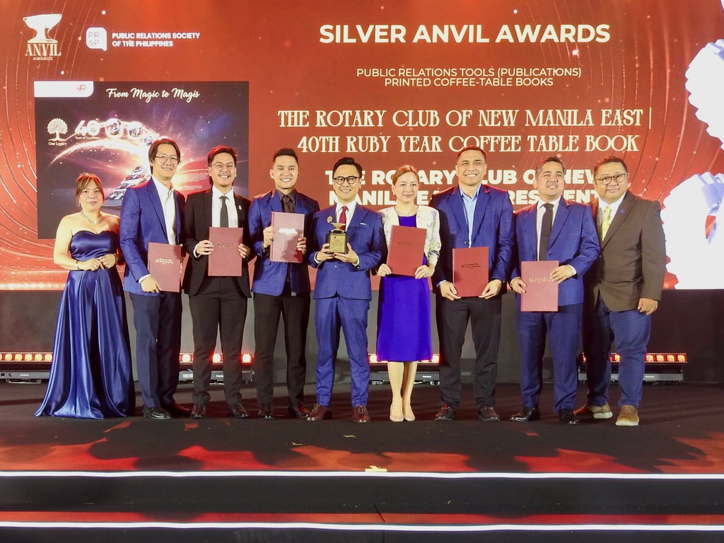Rotary Club of New Manila East Becomes First Rotary Club to Win an Anvil Award for a Coffee Table Book Publication