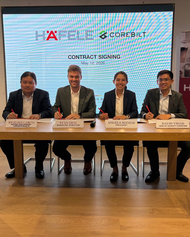 Corebilt and Häfele Strengthen Collaboration to Elevate  Office and Commercial Spaces in the Philippines